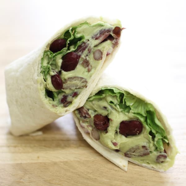 wrap haricot rouge guacamole